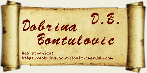 Dobrina Bontulović vizit kartica